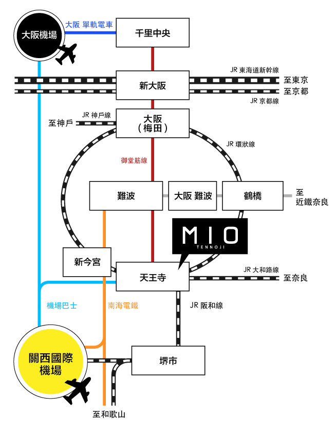 Railway network map